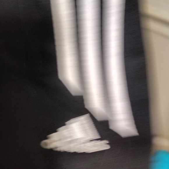 Adidas Black Straight Leg Pants with Signature Stripes - Picture 6 of 7